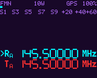 VFO with the 7-segment frequency font