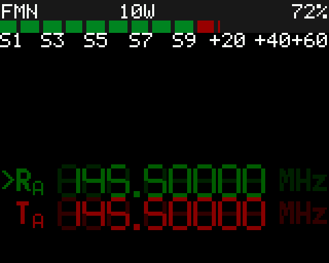 VFO with the 7-segment frequency font